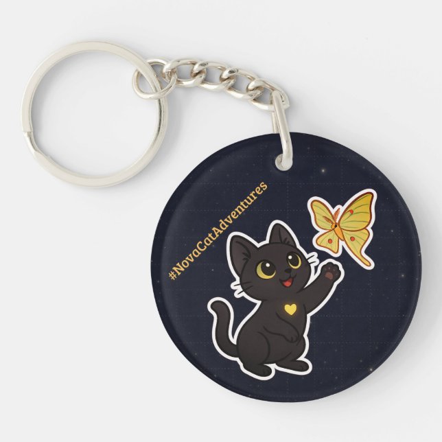 Porte-clefs #NovaCatAdventures et Jeux de Lune de la Moth (Devant)
