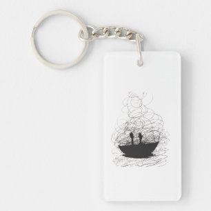 Porte-clefs Noyé dans des pensées chaotiques
