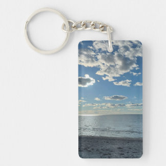 Porte-clefs Nuages Ciel Bleu Nuageux Plage Vide