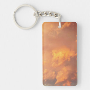 Porte-clefs Nuages orange rose Paysage de nuages