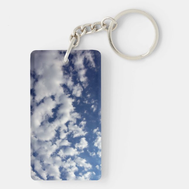 Porte-clefs Nuages Puffy Sur Ciel Bleu (Dos)