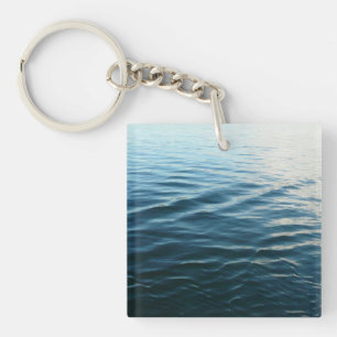 Porte-clefs Nuances d'eau bleue Photographie de la nature Abst