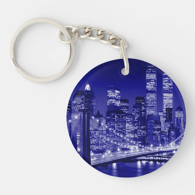 Porte-clefs Nuit bleue à New York (Devant)