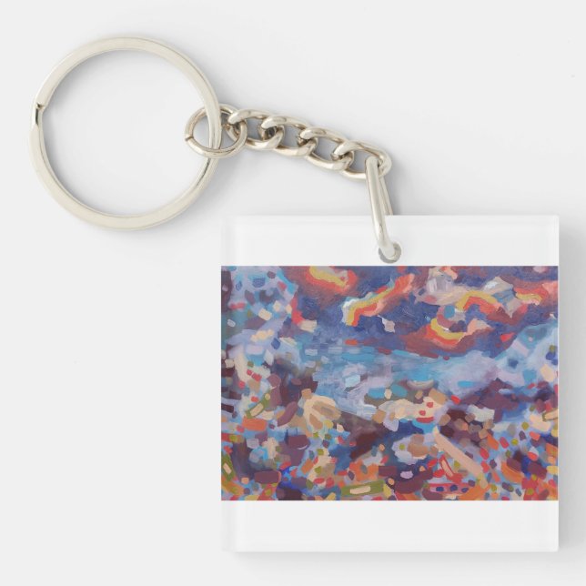 Porte-clefs Nuit colorée (Devant)