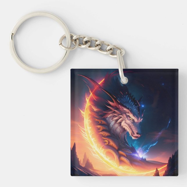 Porte-clefs Nuit de feu Dragon Scape (Devant)