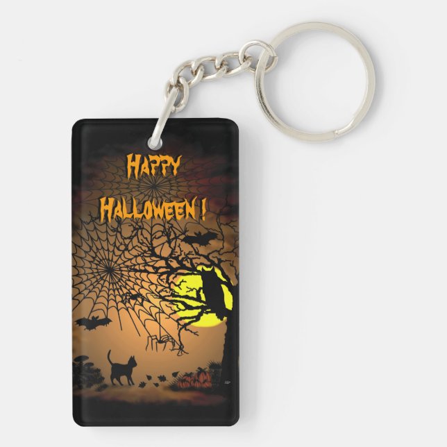 Porte-clefs Nuit d'Halloween, Joyeux Halloween ! (Dos)
