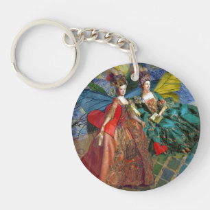 Porte-clefs Nuit étoilée Demoiselles Rococo Ailes de Papillon 