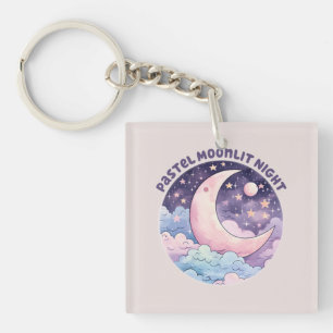 Porte-clefs Nuit Pastel Moonlit - Dreamcent Crescent Moon