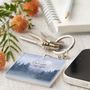 Porte-clefs Nuit silencieuse Saint-Nuit Magique Hiver Illustra