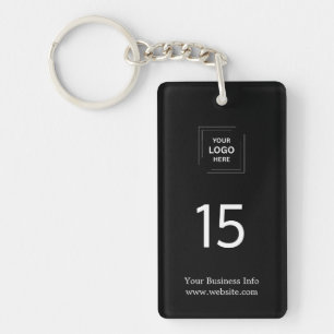 Porte-clefs Numéro de chambre d'hôtellerie moderne noir