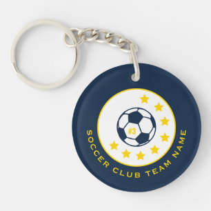 Porte-clefs Numéro de maillot personnalisé de l'équipe de foot