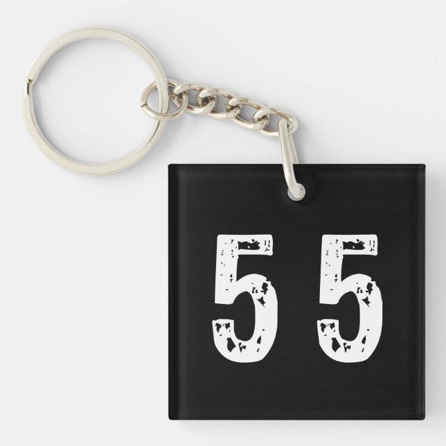 Porte-clefs Numéro de sport 55 (Devant)