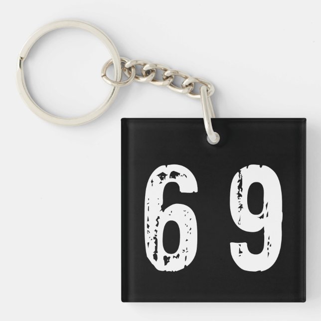 Porte-clefs Numéro de sport 69 (Devant)