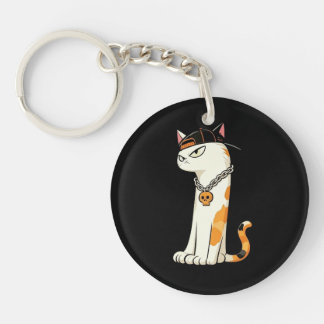 Porte-clefs Numéro Lien & Partage Chat Calico -UN