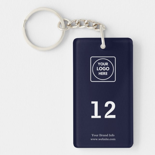 Porte-clefs Numéro Marine | Conception de logo d'hospitalité b (Devant)