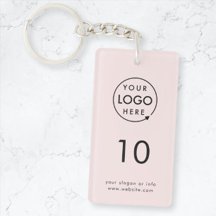 Porte-clefs Numéro rose Logo Business Property Room