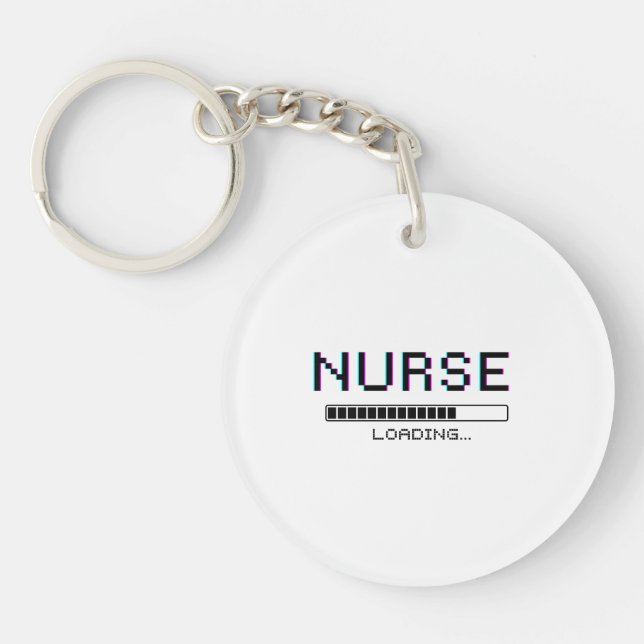 Porte-clefs Nurse Loading Glitch Pixel Art Design (Devant)