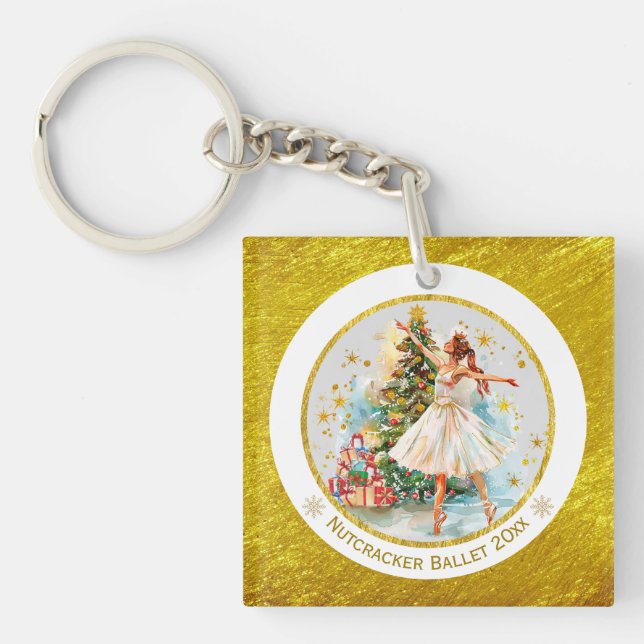 Porte-clefs Nutcracker Ballet Ballerina - Christmas Keepsake  (Devant)