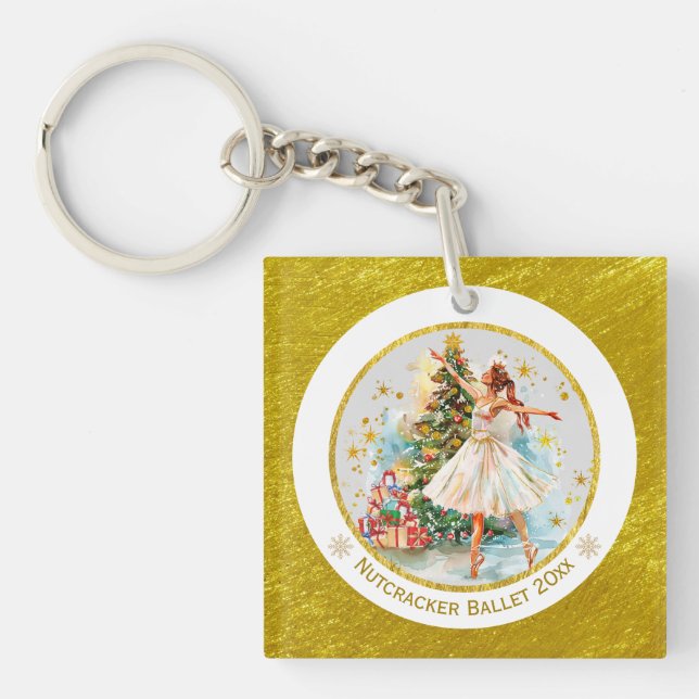 Porte-clefs Nutcracker Ballet Ballerina - Christmas Keepsake  (Devant)
