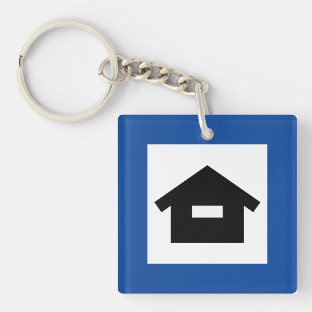 Porte-clefs Nyckelring Vägmärke Hus Stuga (Devant)