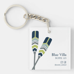 Porte-clefs Oars Lake Ocean Beach Cabine Location de chambre d