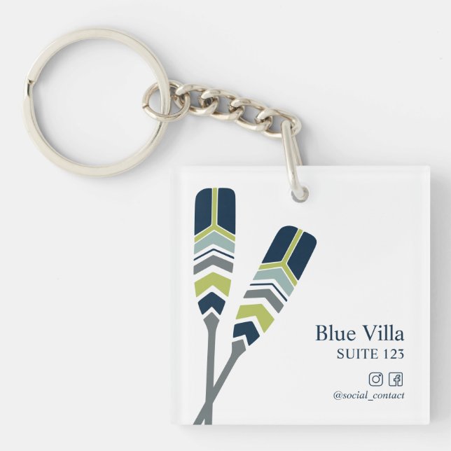 Porte-clefs Oars Lake Ocean Beach Cabine Location de chambre d (Devant)