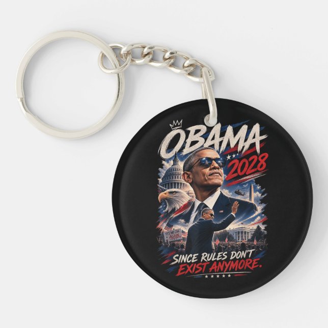 Porte-clefs Obama 2028 Puisque les règles n'existent plus (Devant)