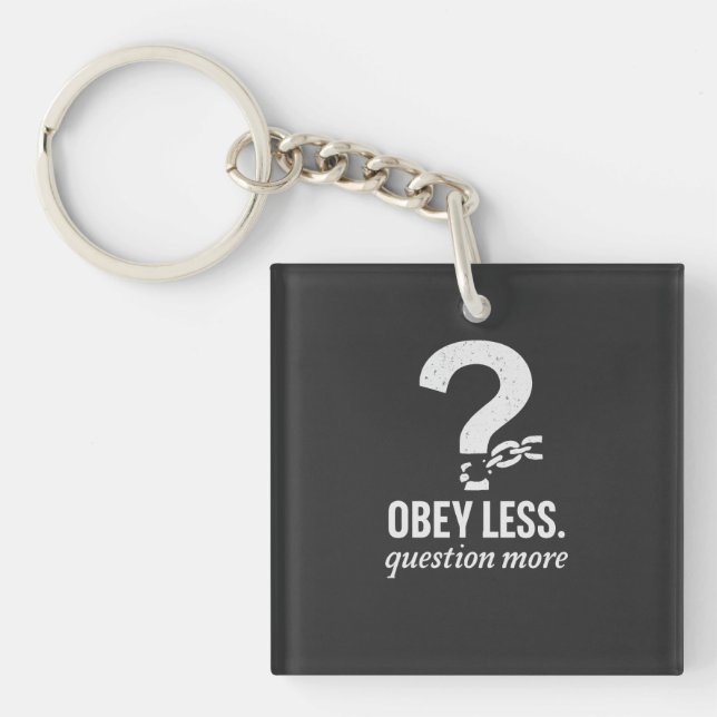 Porte-clefs Obéis Moins. Question Plus - Conception de devis r (Devant)