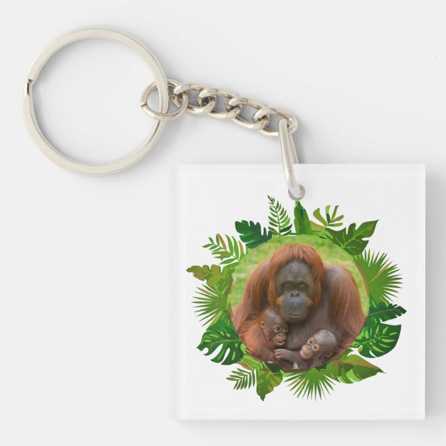 Porte-clefs Obligations familiales Orangoutan (Devant)