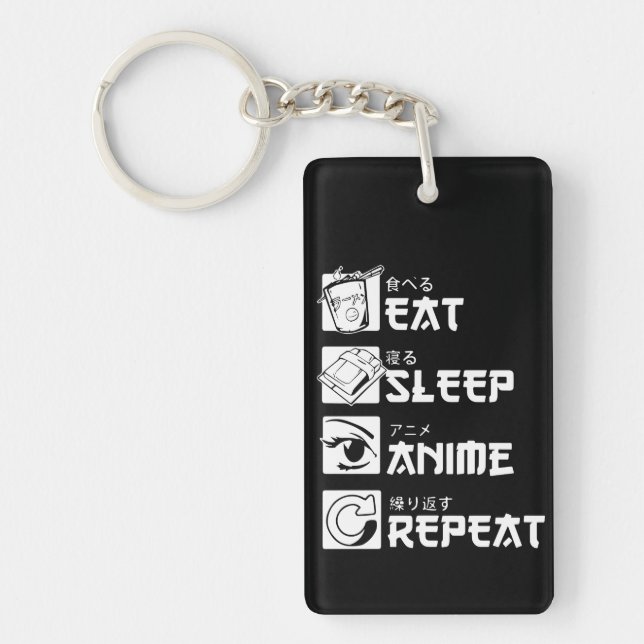 Porte-clefs Obs contention Anime : Manger, Dormir, Anime, Répé (Devant)