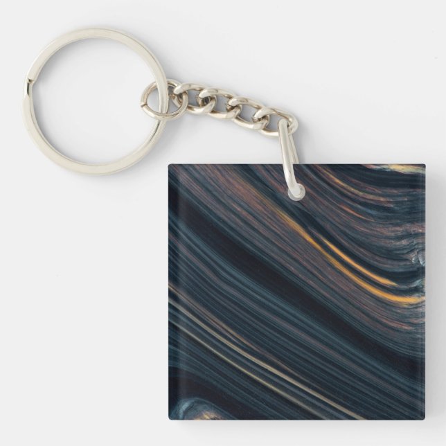 Porte-clefs Obsidienne Goldsheen acajou (Devant)