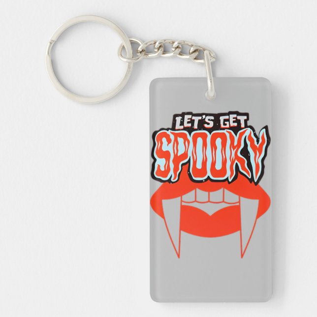 Porte-clefs Obtenons un design Éffrayant Vampire Fangs Hallowe (Devant)