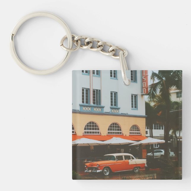 Porte-clefs Ocean Drive, South Beach, Miami (Devant)