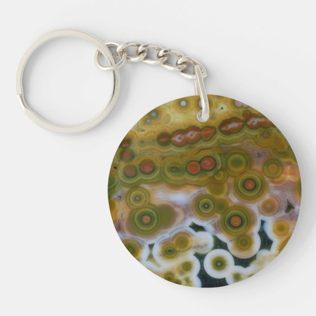 Porte-clefs Océan Jasper de couleur jaune (Devant)