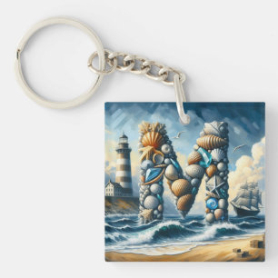 Porte-clefs Ocean Seashore Phare Voilier Monogram M