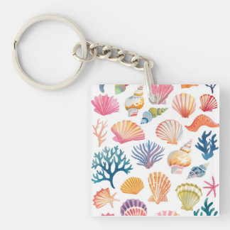 Porte-clefs OceanModern Tropical Plant Print – Pink and Green