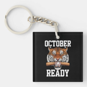 Porte-clefs Octobre Prêt pour le baseball Tiger Ready 2024