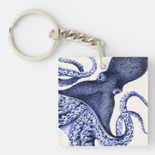 Porte-clefs Octopus bleu paysage