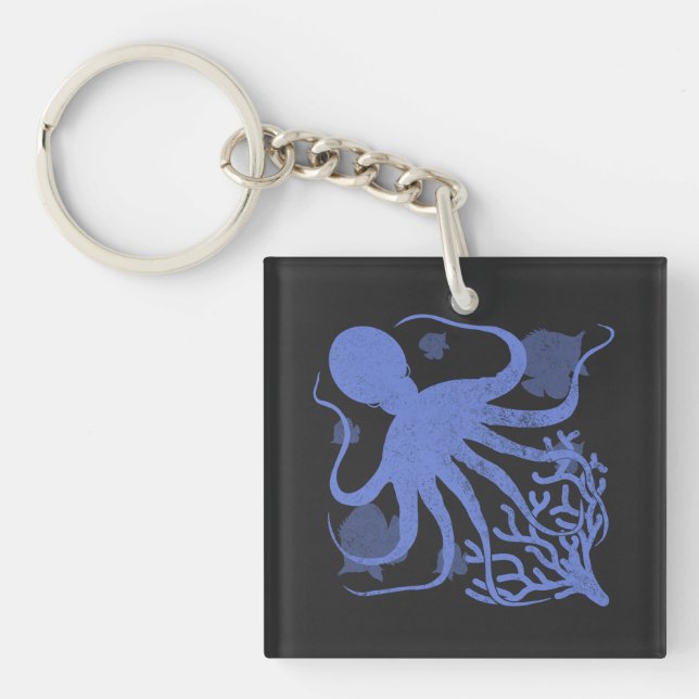 Porte-clefs Octopus (dark background) (Devant)