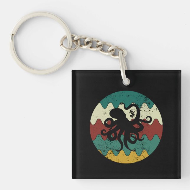 Porte-clefs Octopus rétro (Devant)