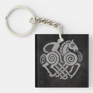 Porte-clefs Odin Riding Sleipnir - Norse Mythologie Viking Art