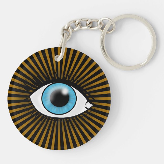 Porte-clefs Œil Bleu Solaire (Dos)