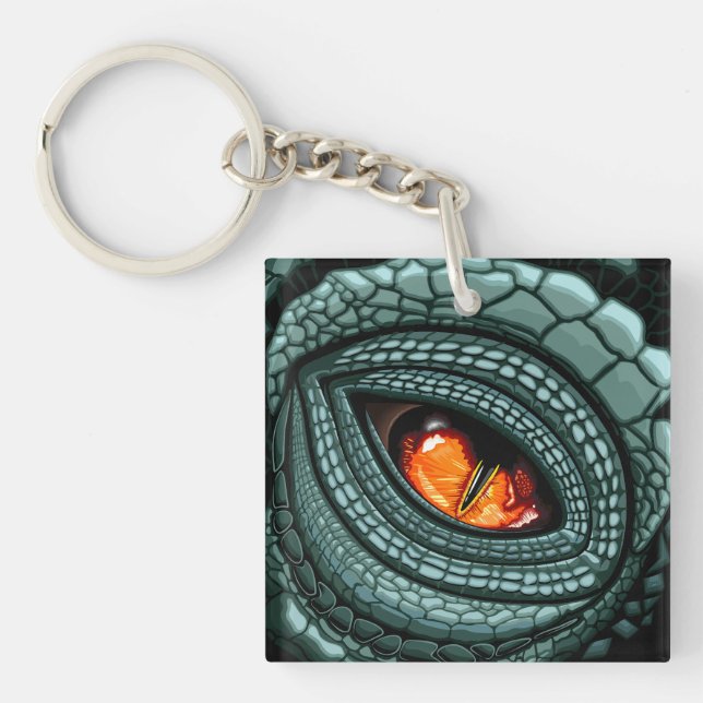 Porte-clefs Œil de prédateur reptile primal (Devant)