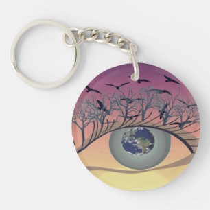 Porte-clefs OEil sur le monde - Nature & Earth Art
