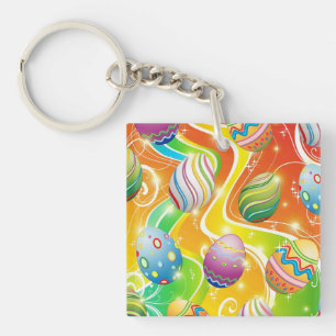 Porte-clefs Œufs de Pâques Motif Festif