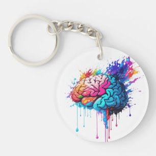 Porte-clefs Oeuvre créative colorée pour scintiller le cerveau