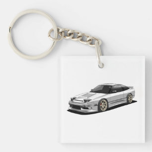 Porte-clefs œuvre d'art dessinée à la main de nissan 240sx