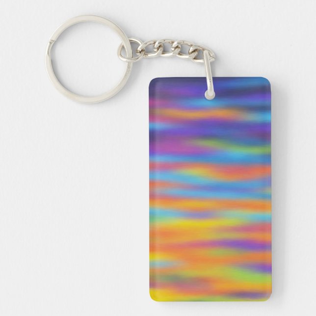 Porte-clefs Œuvre d'art du ciel de coucher de soleil abstrait  (Devant)