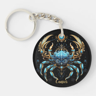 Porte-clefs Œuvre d'art du zodiaque du Cancer mystique