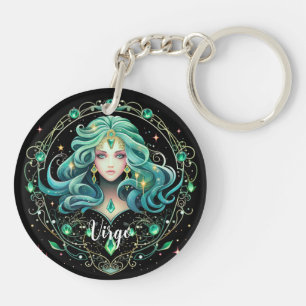 Porte-clefs Œuvre d'art du zodiaque Vierge mystique